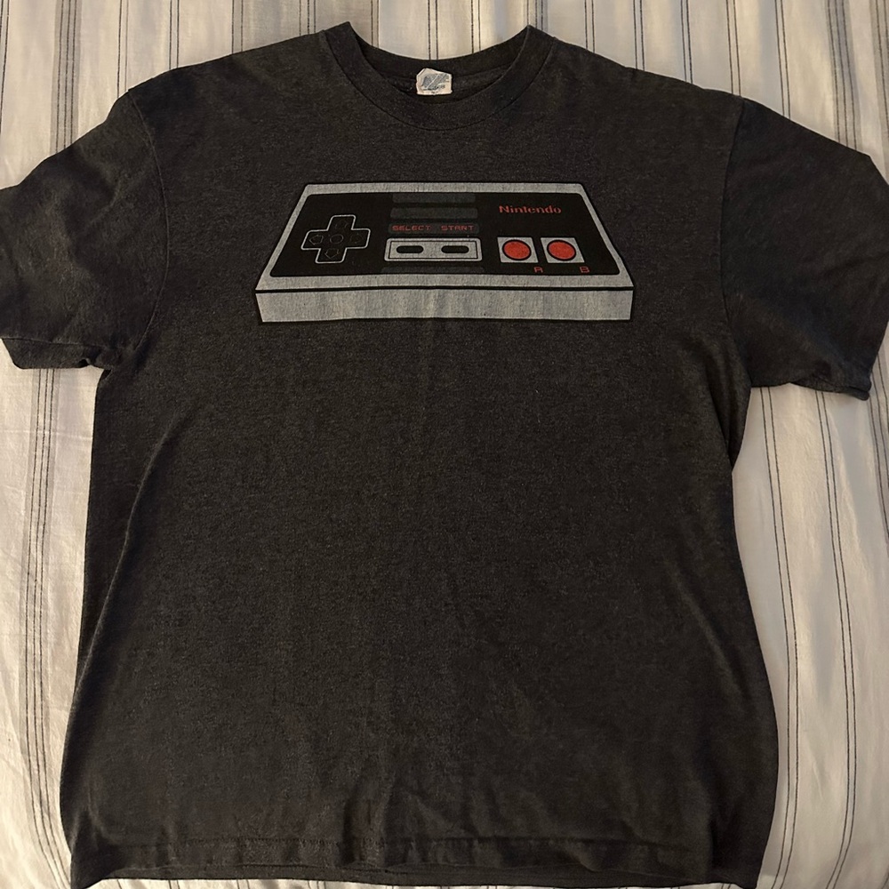 Nintendo Black T-Shirt with Retro Controller Graphic